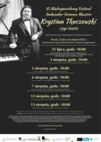Plakat VI Międzynarodowego Festiwalu Ambasador Tarnowa Maestro Krystian Tkaczewski i jego Goście